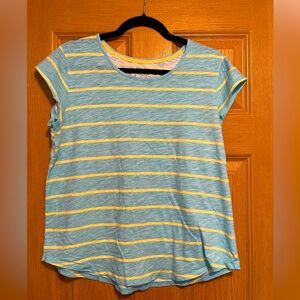 Le Tigre blue and yellow striped tee